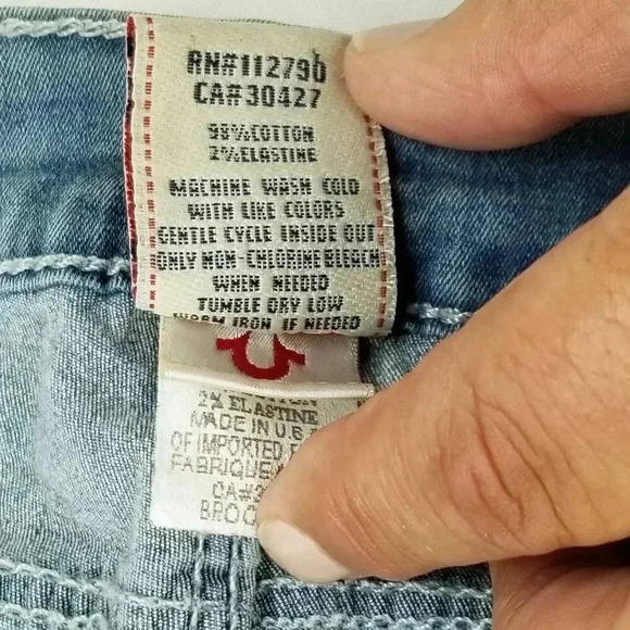 True Religion Sz 27 Brooklyn Embroidered USA Flag - Picture 9 of 10